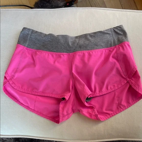 Lululemon Speed Short 4-way Stretch Raspberry Glo Light/Heathered Slate, size 6 - Picture 3 of 8